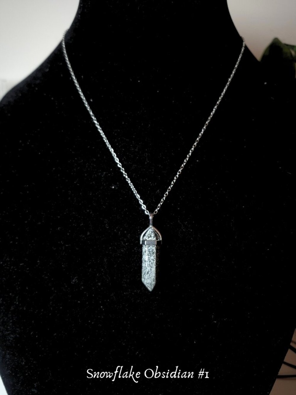 Snowflake Obsidian Necklaces - Picture 4 of 8